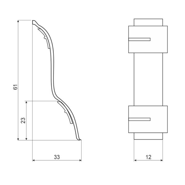 Connector for groove PVC skirting boards - Oak Chilaut - Afbeelding 3