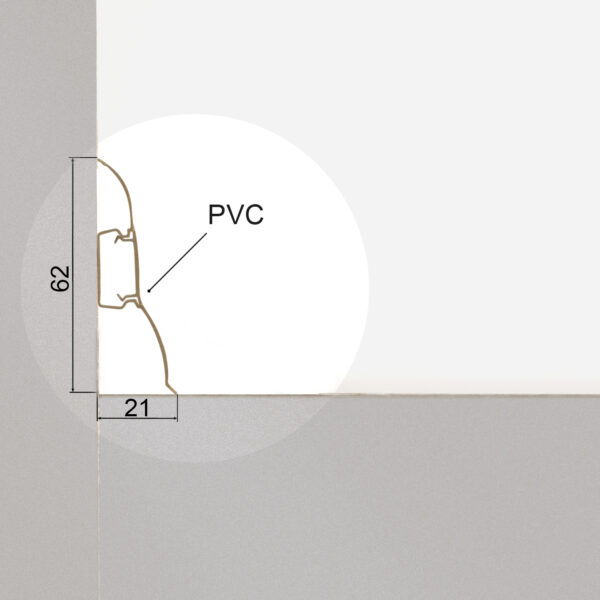Groove PVC Skirting Boards - Oak pastel - Afbeelding 4