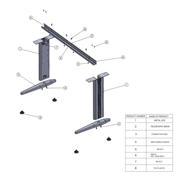 Leg No 1634 for office module - Afbeelding 4